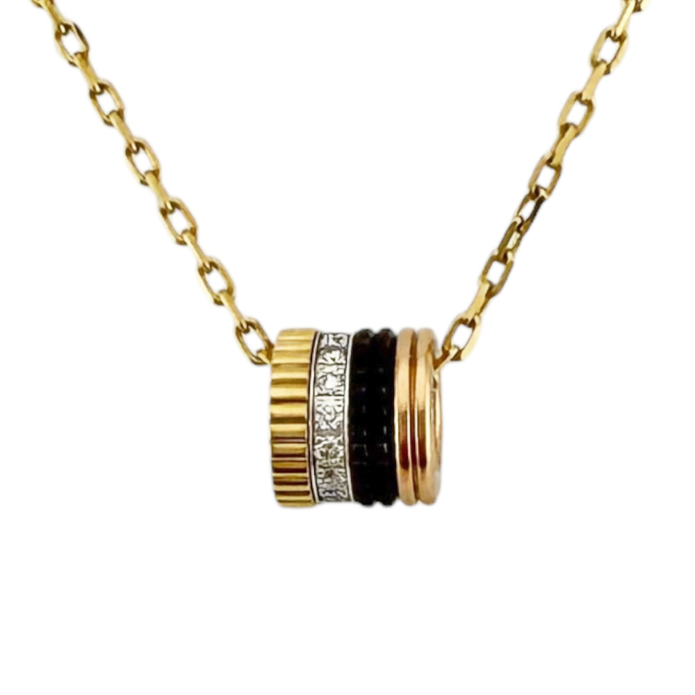 Boucheron Quatre Classic Small Necklace, 18K Yellow Gold, Diamond, Women's.